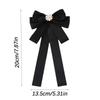 Black Memorial Black Bow Brooch Fabric Bowknot Bowtie Necktie New Shirt Collar Pins  Women