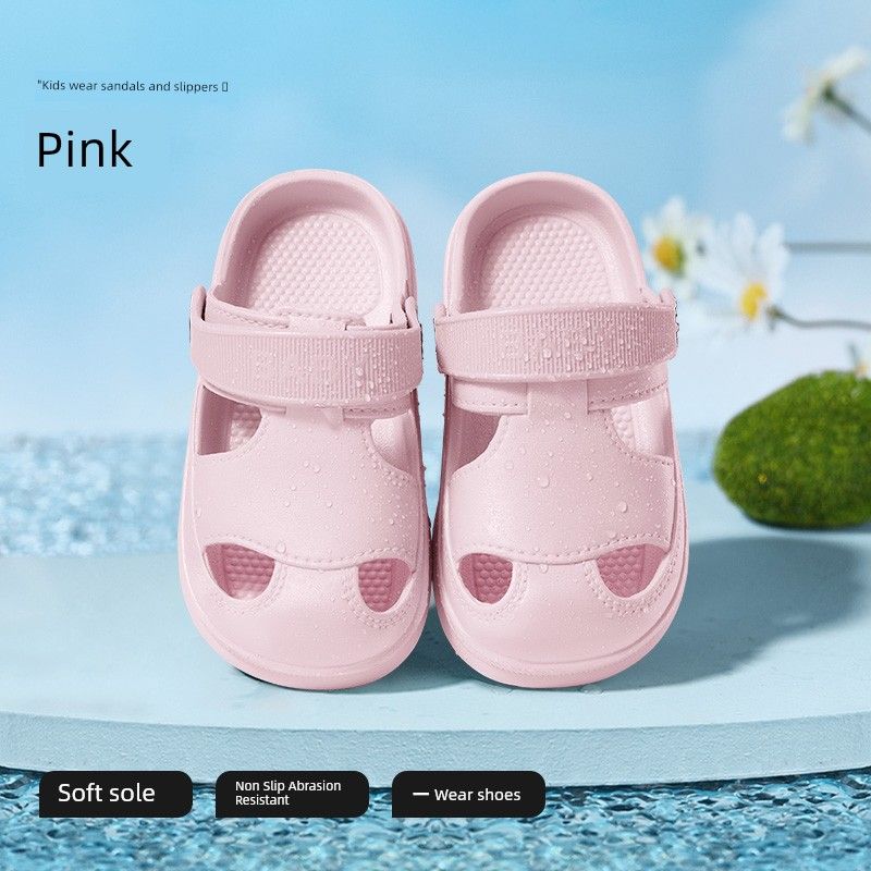 

Bettis Baby Slippers One to Three Years Old Children s Hole Shoes Outwear Infant Sandals Men and Women Indoor Non Slip S