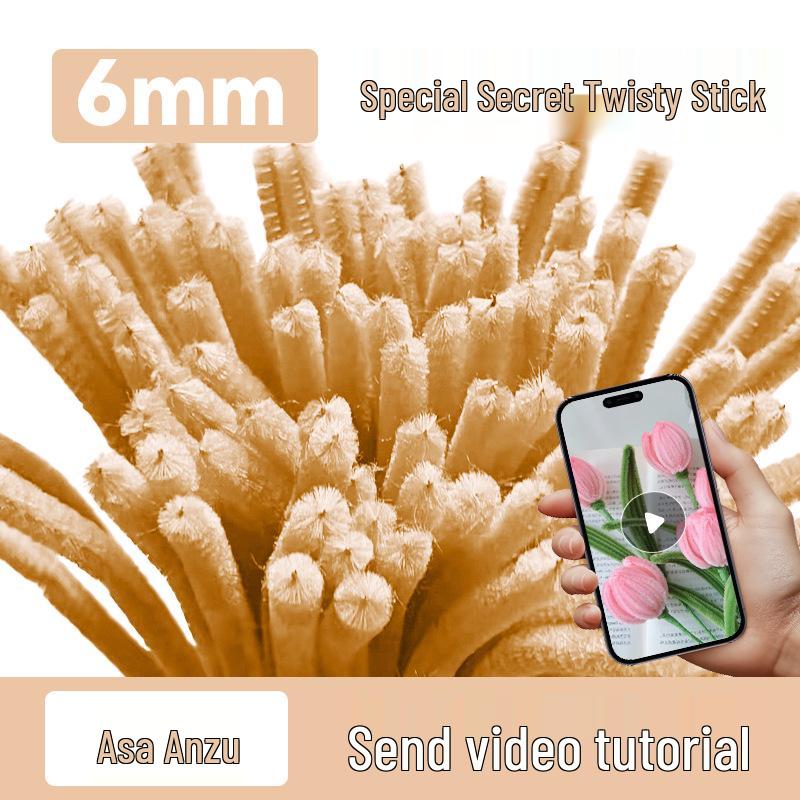 DIY Twisty Stick Bouquet Kit: Complete Chenille Stem Set for Children's Weaving