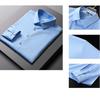 Herren Freizeit- und Mode-Langarm-Einfarbiges Hemd Bügelfrei und Knitterarm Business-Oberteil