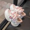 Girls' Cartoon Spring 2026 White Sneakers – Versatile Soft Sole Sports Shoes for Kids