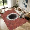 Christmas Pattern Square Area Rug Comfort Indoor Floor Carpet For Home Holiday Gift