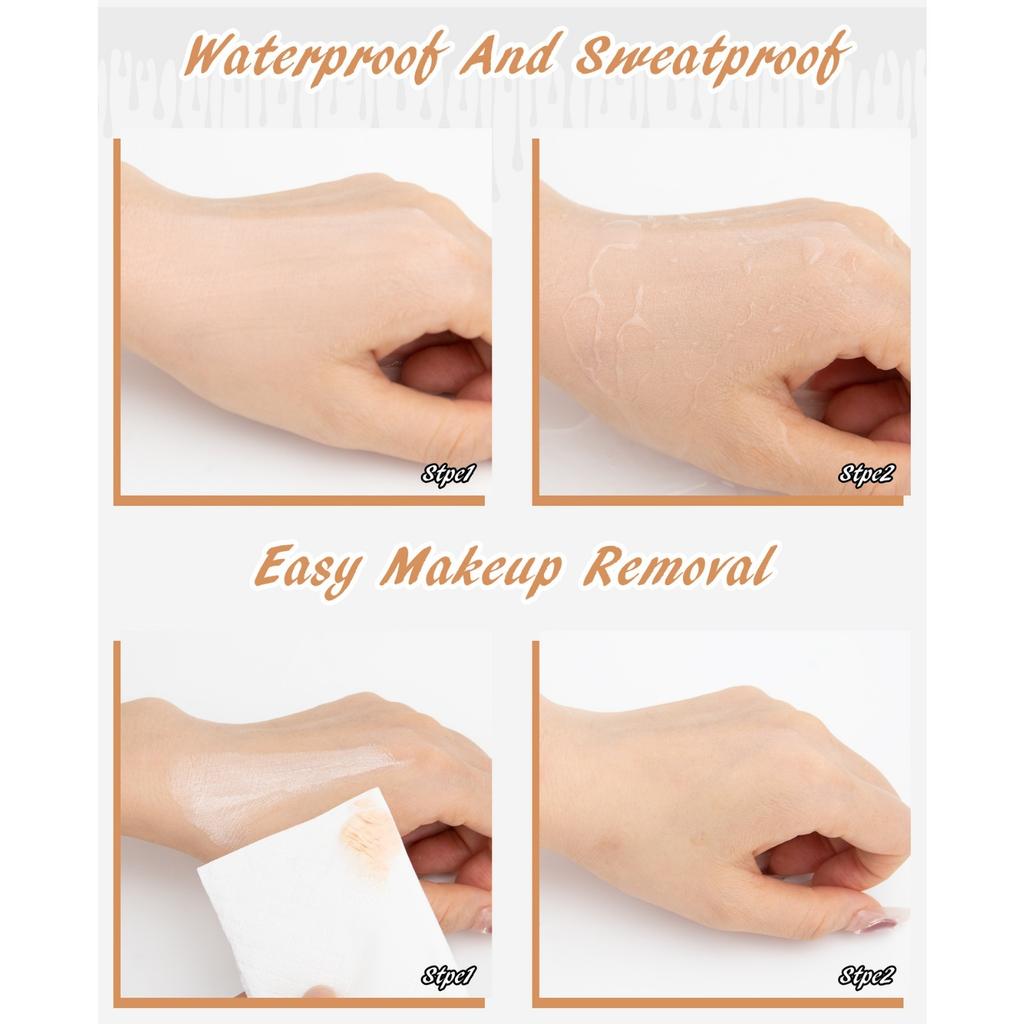 Grenzüberschreitender Concealer, der nicht abfärbt, und Farbwechselnde Foundation, Klare und geschmeidige, warmtonverändernde Hautton-BB-Cream-Foundation