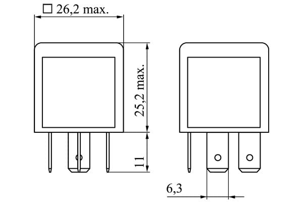BOSCH Mini Relay 12V 60A IP5K4 Operating Temperature -40℃~85℃ 5