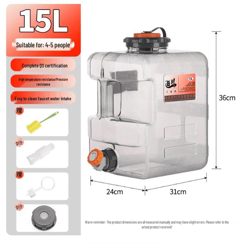 Muke 15L Outdoor Water Container with Pump-Ready Lid