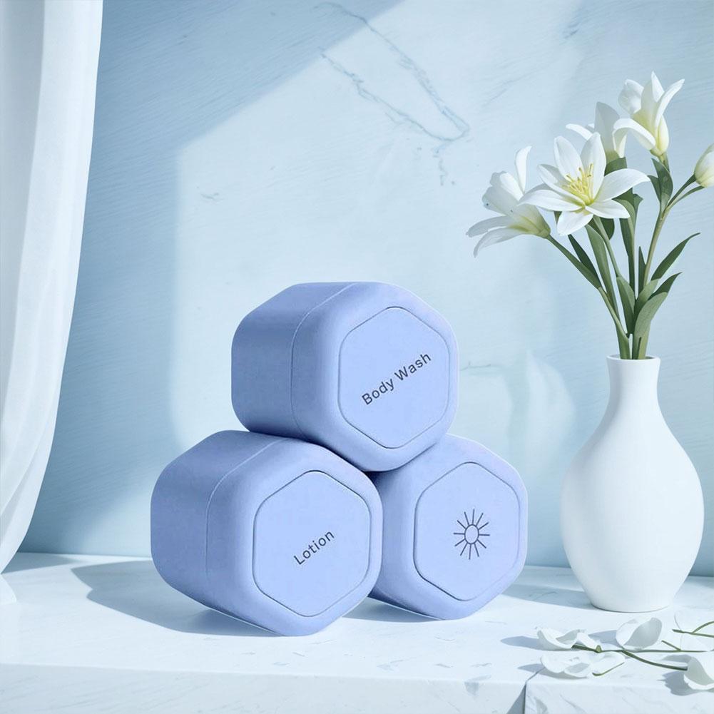 3Pcs/lot Magnetic Travel Container Refillable Bottles Body Care Capsule Portable Cosmetic Dispenser For Travel Empty Containers