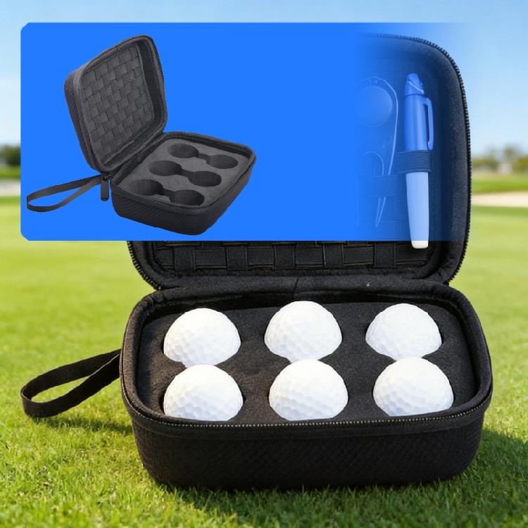 Golf Practice Ball Storage Organizer Bag with Firm Shell Design, Compact Golf Accessory Carry Case for Course Days and Cleaner Bag Organization
