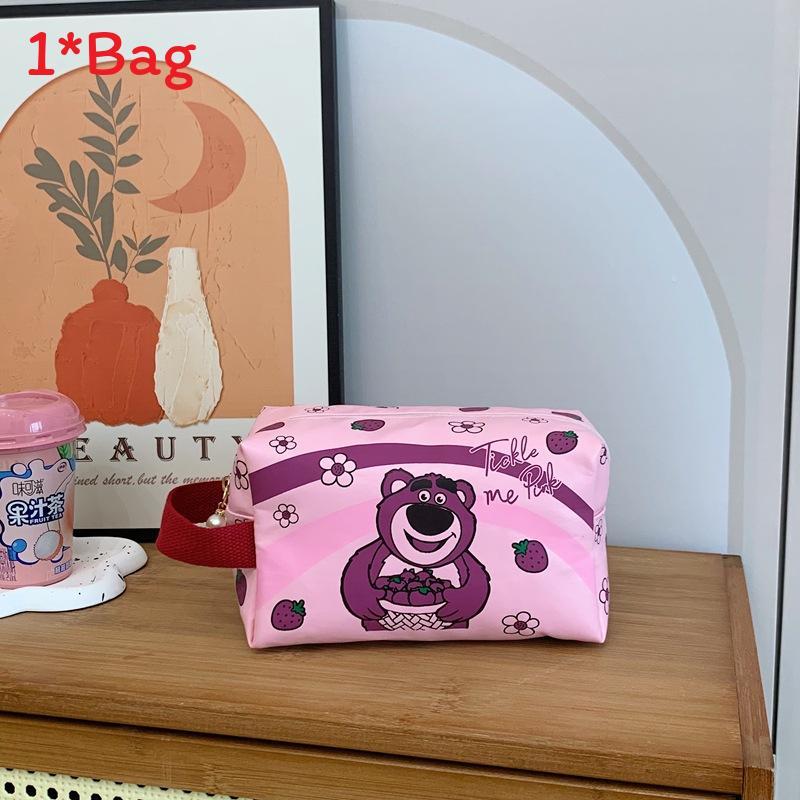 Cinnamoroll Kuromi Melody Print Nylon Travel Makeup Bag With Breathable Design For Unisex Use