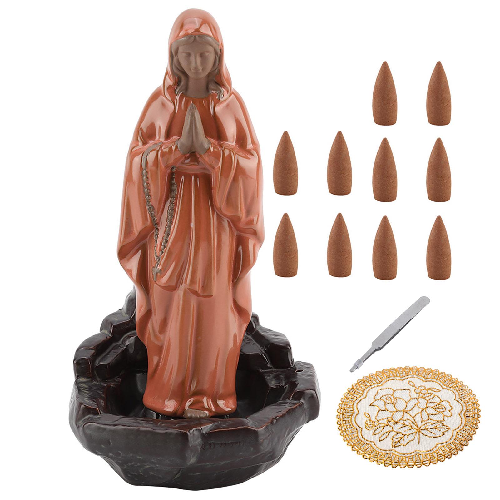 

Керамический держатель для благовоний, курильница для дыма, курильница с обратным потоком, декоративный орнамент (# 1)