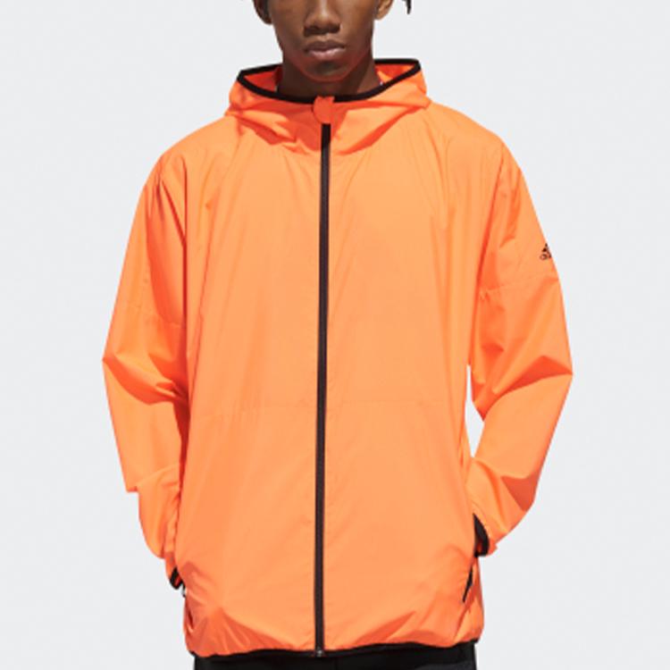 Adidas Sporty Fitted Jacket Men Outerwear Red Fluorescent FM5348