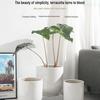 Large White Ceramic Flower Pot - Light Luxury Style for Living Room (Fits Lily, Bamboo, Monstera, Money Tree)