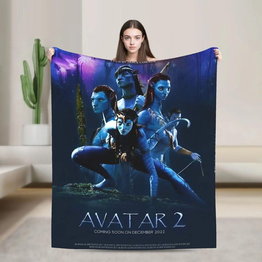 Avatar The Way of Water Plush Blanket Soft Warm Throw for Bedding Outdoor Decorative Use Flannel Bedspread Cover