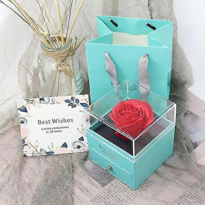 Rose Flower Box Valentines Day Gift Box Artificial Flower Girl Birthday Weeding Mothers Day Party Gift Box