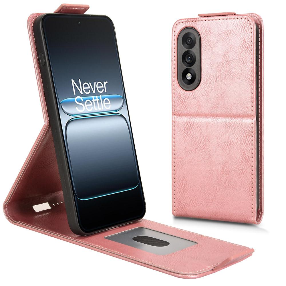 For OnePlus Nord 5 5G Stand Case Magnetic Clasp Vertical Flip Leather Phone Cover with Card Holder