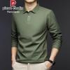 Pierre Cardin Men's Pure Cotton Long-Sleeve Polo Shirt for Spring/Autumn