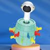 Popping Dinosaur Barrel Game Inserted Stilettos Dino Astronaut Bucket Multiplayer Parent-children Interactive Board Game Toddler Boys