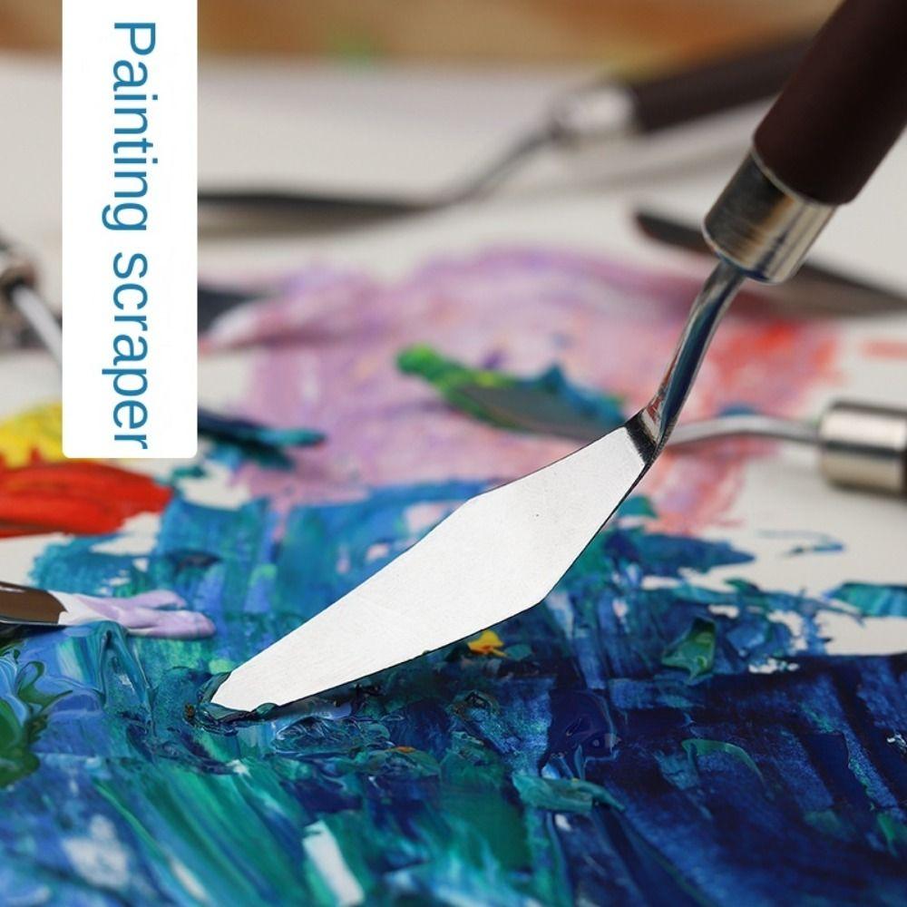Edelstahl Ölmalerei Schaber Acryl Kunstmalerei Schaber FarbMisch Schaber Student