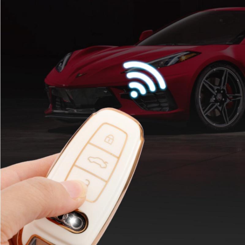 New Soft TPU Car Smart Key Case Cover For  A6 A7 A8 E-tron Q5 Q8 C8 D5 Auto Styling Protection Shell Holder Accessories