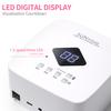 120W UV LED Nail Lamp Professional 30 LEDs Nail Dryer with 3 Timer Settings Rechargeable Manicure Lamp for Curing All Nails Gel