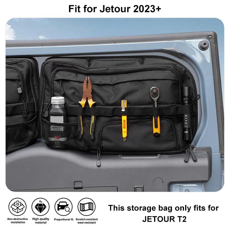 HIGH FLYING Car Trunk Cargo Cover For Chery Jetour T2/Travellar 2023-2024 - Retractable Security Shield, Carbon Fiber Style