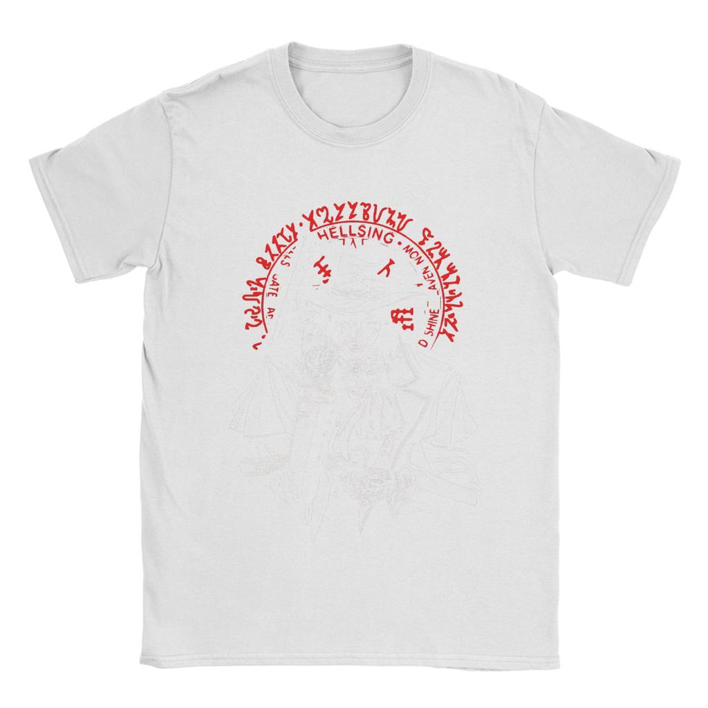 Hellsings   T Shirt Summer  Harajuku T Shirts Men Cotton Crew Neck Plus Size Tees Short Sleeve Aesthetic Tshirt