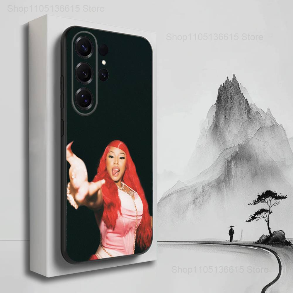 Rapper N-Nicki M-MINAJ Case For Samsung S22,S21,S9,S25,S24,S23,Ultra,FE,S20,S10,Plus,Lite,Soft Silicone Black