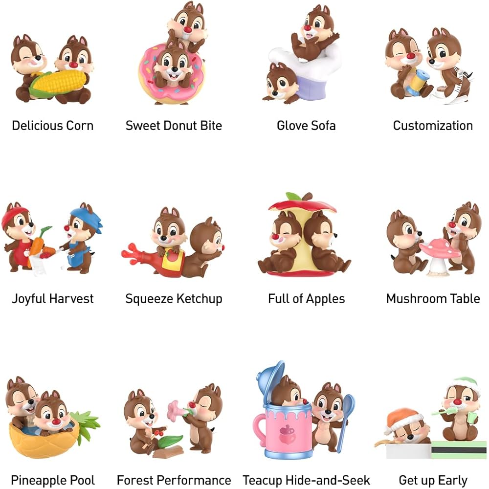 POP MART Disney Chip and Dale Fun-loving Brothers Assorted Box 12 Pieces Blind Box Figures Premium Toy