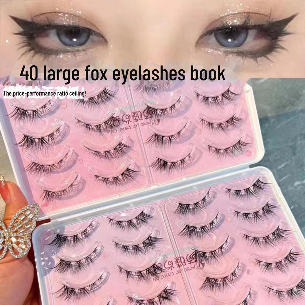Mengji Shangpin M08 Airy Sunflower Fairy False Eyelashes - Natural Transparent Thin Stem