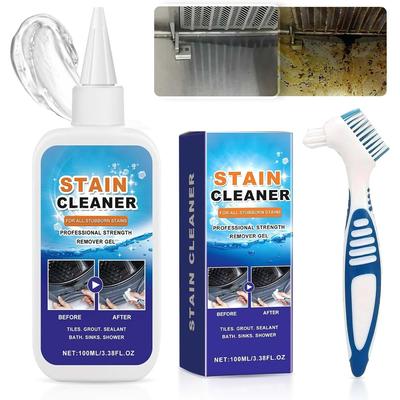 Home Stain Remover Gel, 2025 New 100ml Grout Cleaner, Washing Machine Cleaner for Washing Grouts, Tiles, Refrigerator, Windows, Bathroom