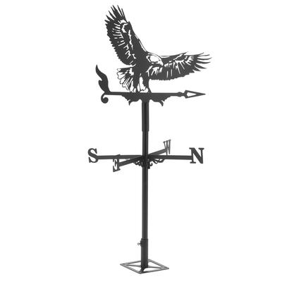 Eulenstil Wetterfahne Edelstahl Windrichtungsanzeiger Wetterfahne für Außen