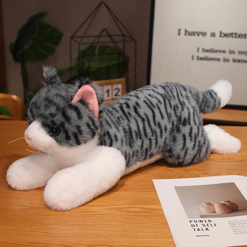 Cartoon Cat Pillow Plush: Large Meowing Sleep Companion for Kids