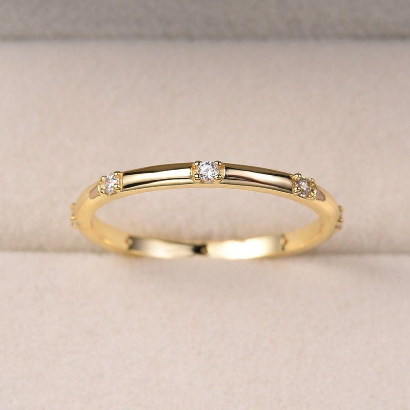 925 Silver Fashion Round Plain White Zircon Ring For Women Anniversary Party Creativity High Quality Fine Jewelry