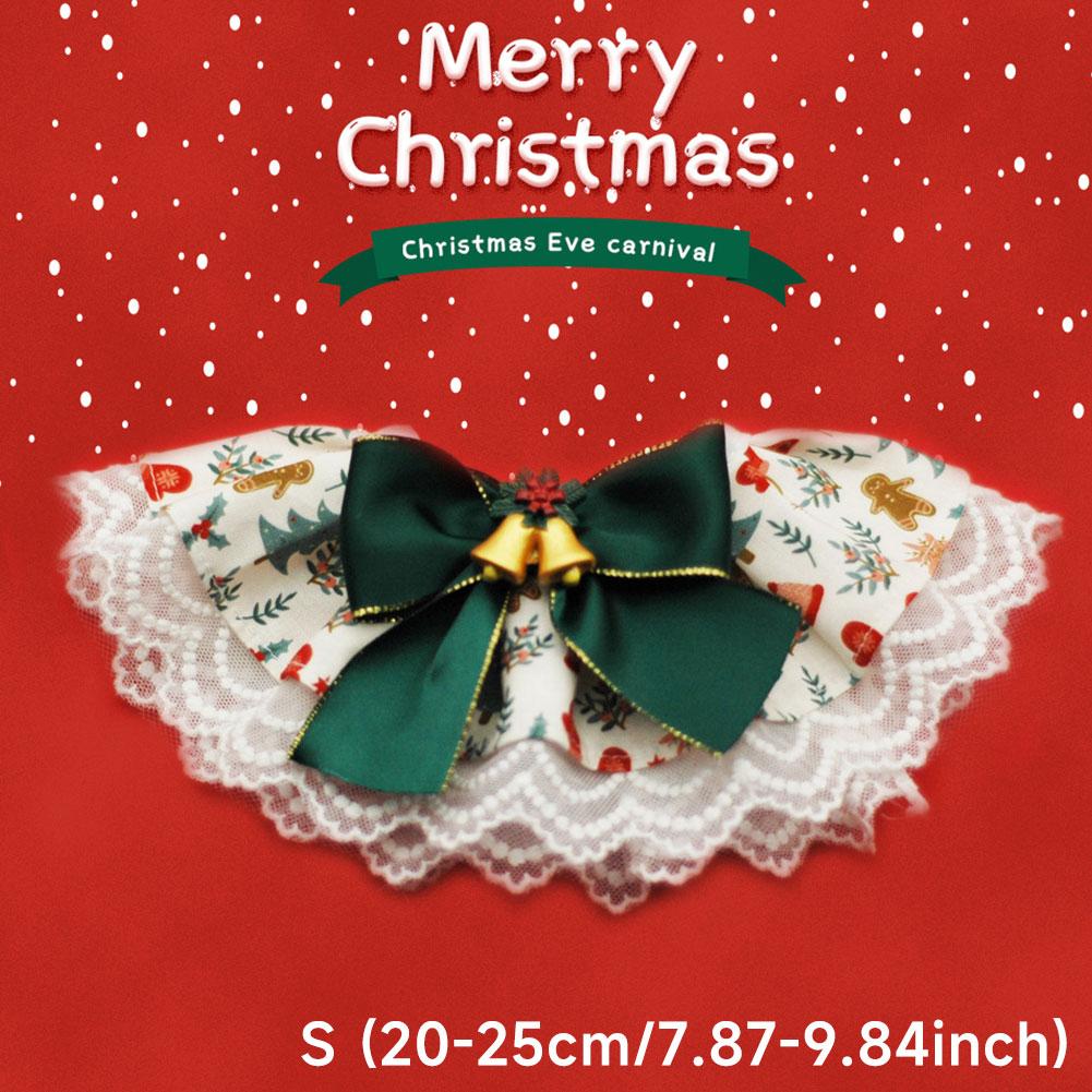 Weihnachten Katze Hund Sabberlätzchen Spitze Speicheltuch Verstellbares Haustierkostüm Zubehör