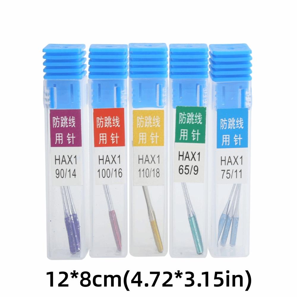 15pcs Anti-Jumping Sewing Machine Needles Regular Point Steel Anti-Jumping Needles All-Purpose Flat Shank