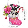 Special Shaped Christmas Puppy Diamond Painting Hanging Ornaments Kit Acrylic Diamond Painting Hanging Decorations for Beginner