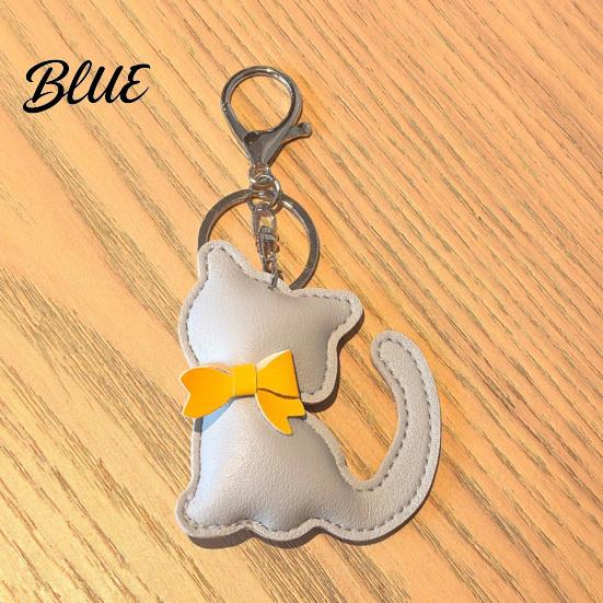 Bag Hanging Keychain Pendant Imitation Leather Simulated Cat Toy Shape
