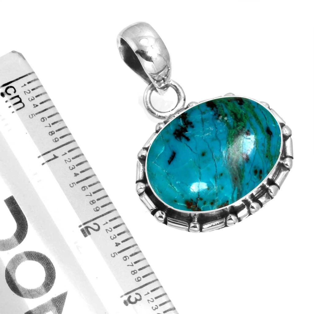 Přívěsek ze stříbra ryzosti 925 Dámský Drahokam Ručně vyráběné šperky Vánoční dárek Amazonit Angelit Modrý opál Botswanský achát Mohavský azurit Chrysokola