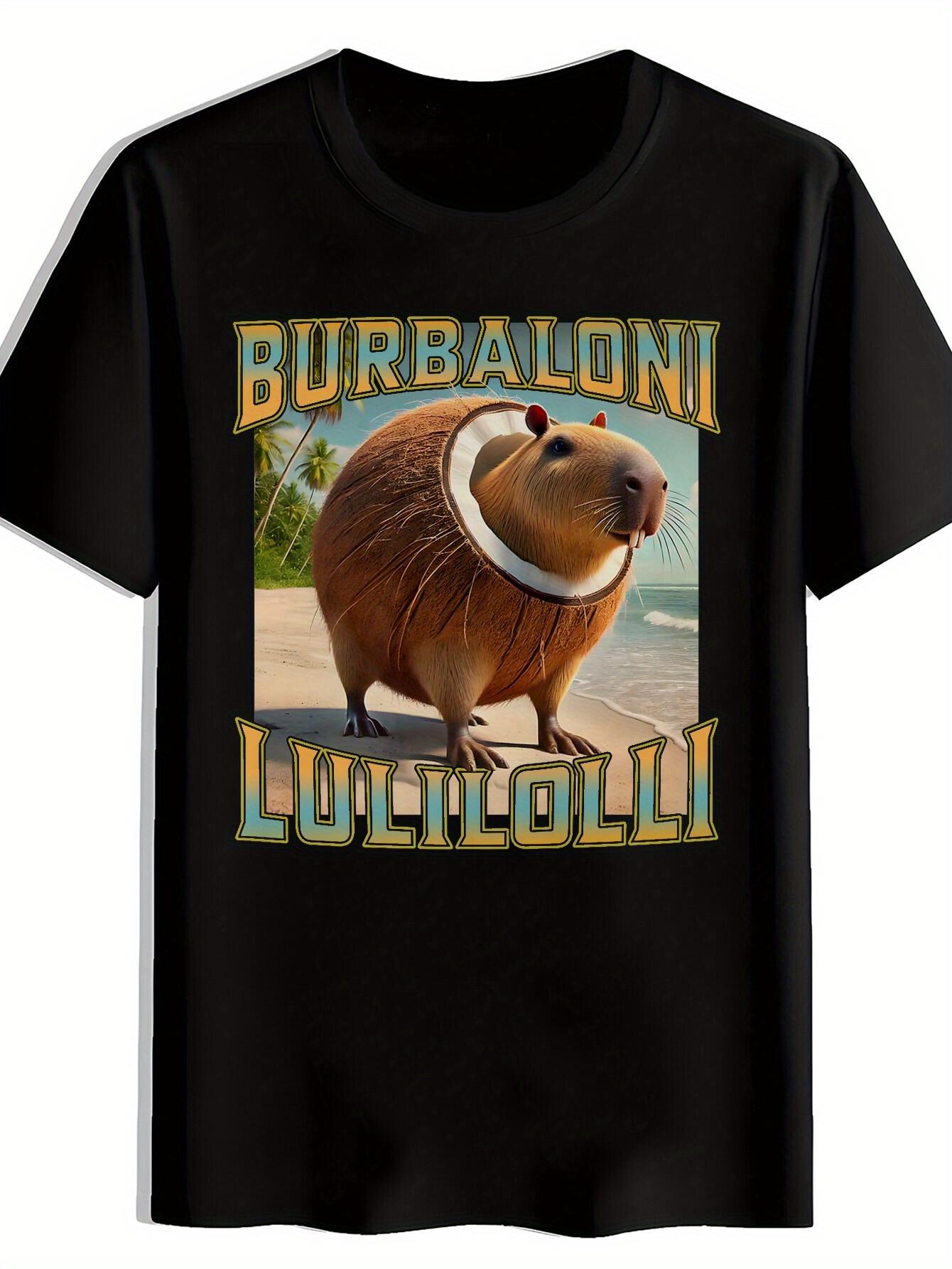 Casual Summer T-shirt with Fun Burballii Lulilollo Print - Short Sleeve XXXL