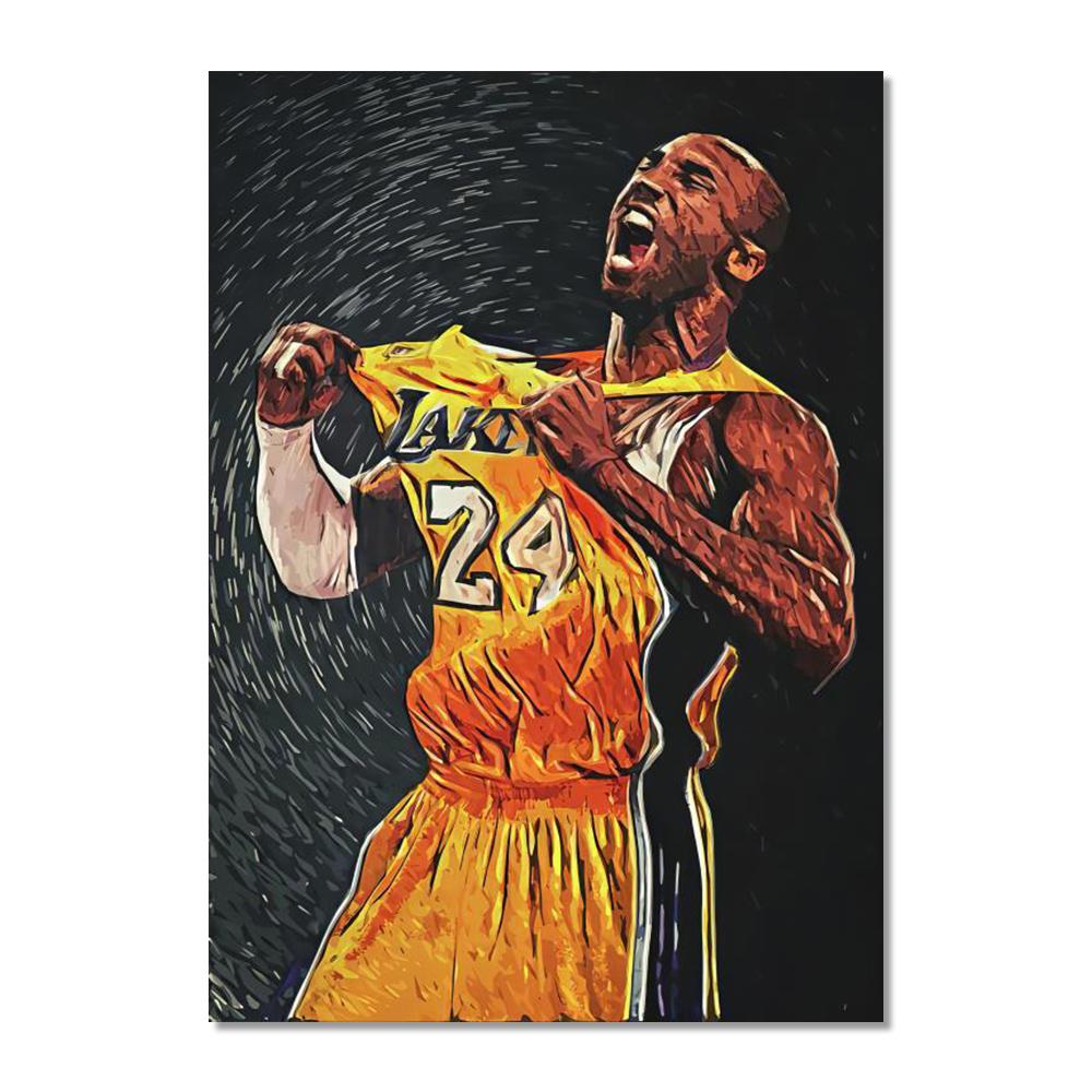 Basketball-Promi-Wandmalereien, Poster, Dunking-Wandmalereien, moderne Heimdekoration, Ölgemälde, Drucke