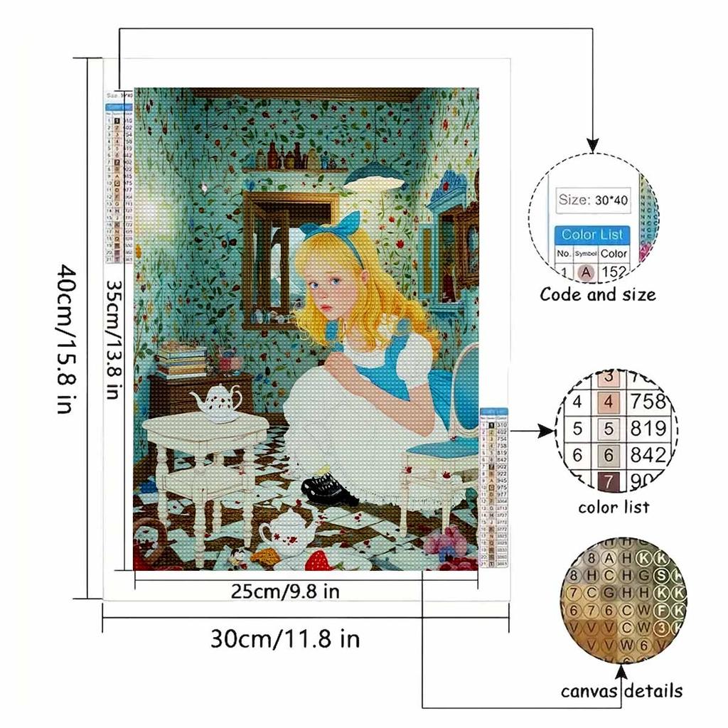 DIY Diamond Painting The Little Girl In The House Cross Stitch Kit Mosaic Art Diamond Painting Full Circle Diamond Home Decoration