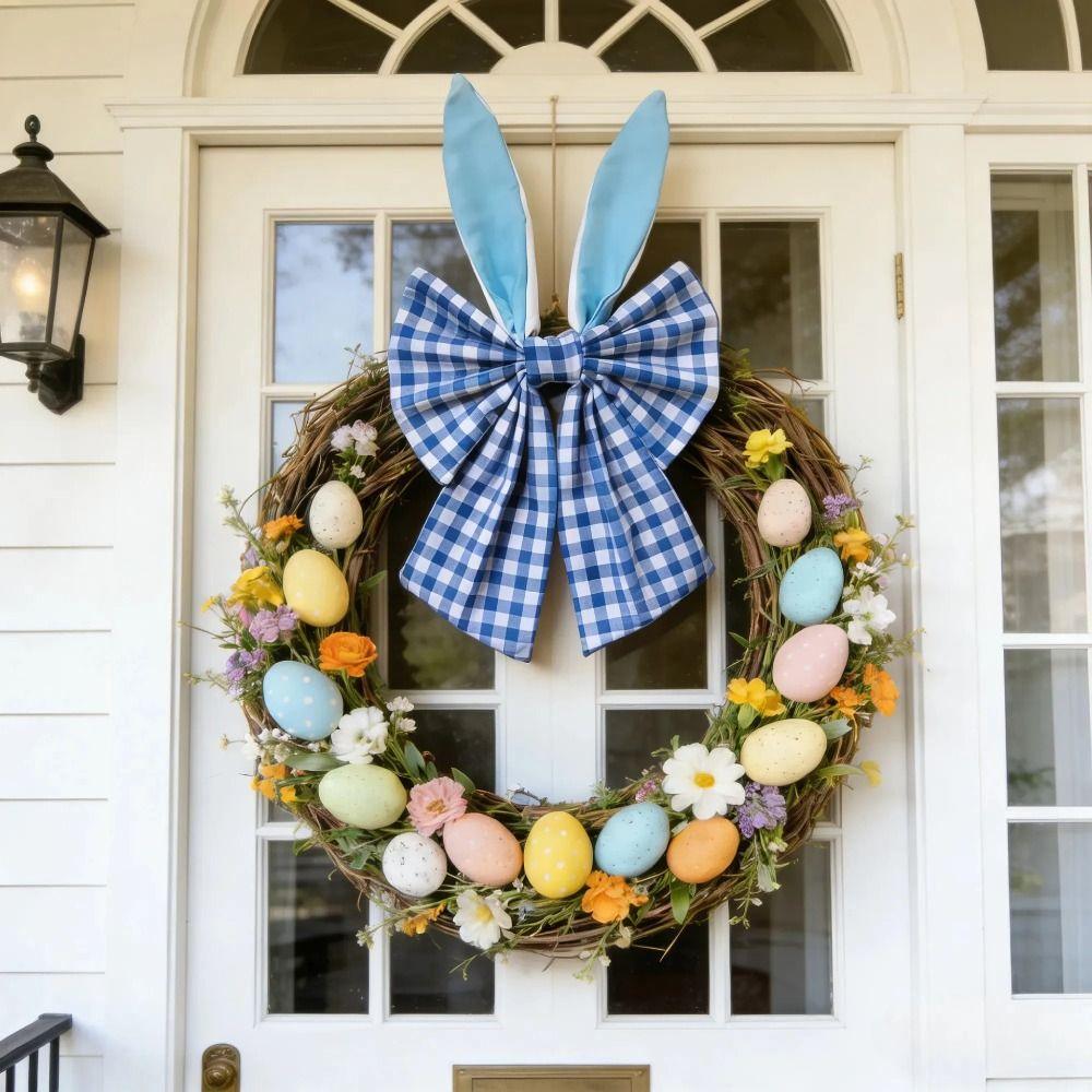 Decorative Style Bunny Ear Bow Fabric Material Decorative Fabric Bow  Indoor Decoration