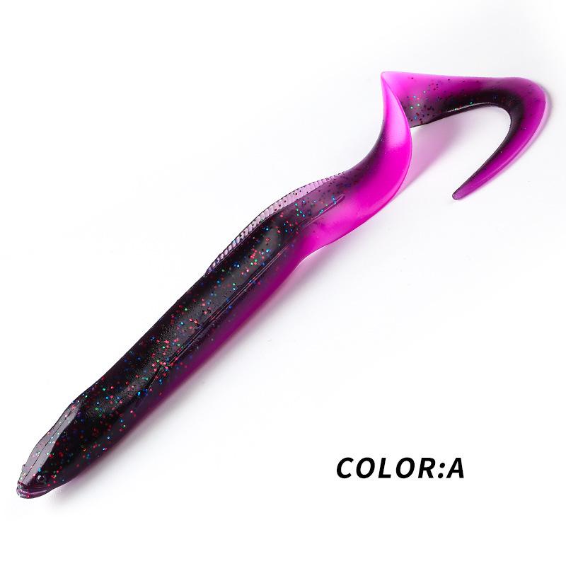 BEARKING Soft Bait Eel Lure with Lead Head Hook, 15cm/20cm for Long Cast Sea Fishing (L45L46)