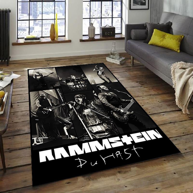 1pc Rammstein3 Design Area Rug - Non-Slip, Soft & Cozy Floor Mat for Living Room, Bedroom, Office - Indoor/Outdoor Decorative Carpet