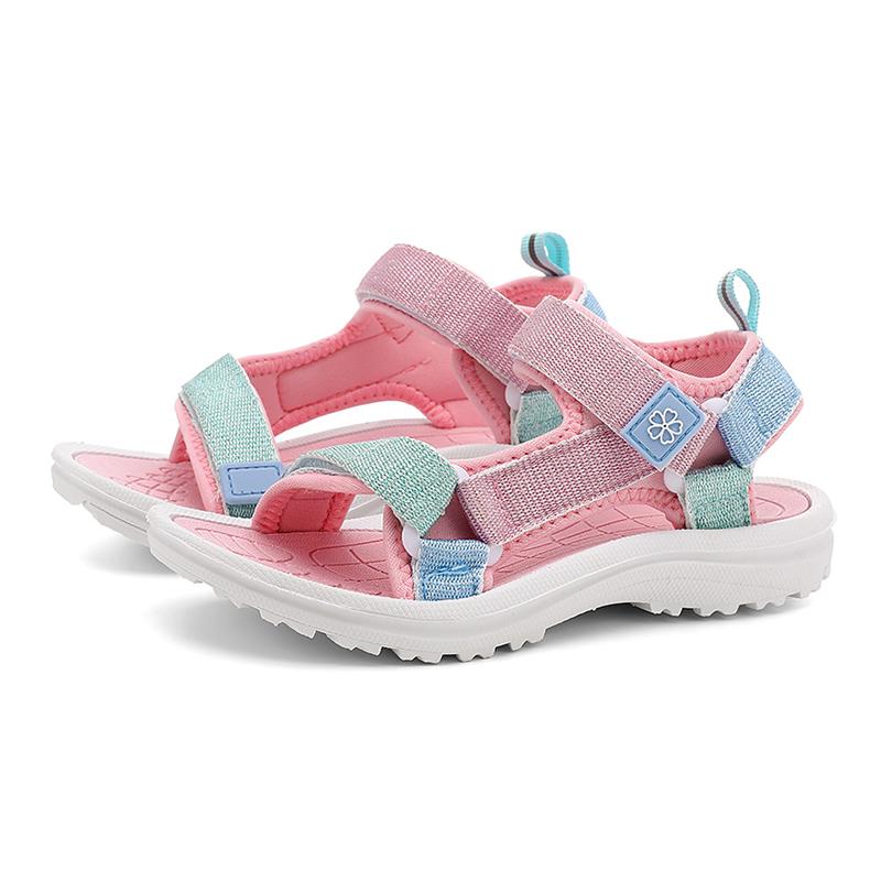Cute Pink Kids' Girls Sport Sandals Open-Toe Non Slip Walking Shoes for Children Boys Outdoor Beach Sandals Summer Breathable