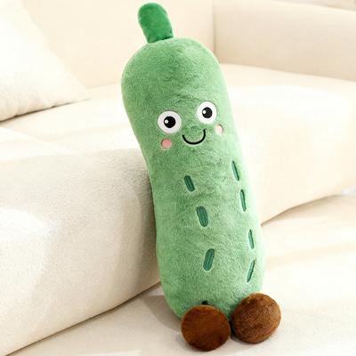 Lindo peluche de pepino niña durmiendo cojín largo para lanzar cojín para dormir de lado de bebé cojín de sofá regalo de actividad
