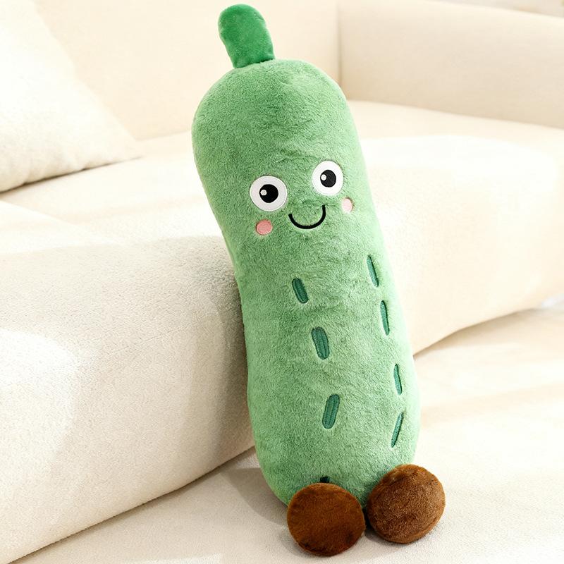 New Cute Cucumber Throw Pillow Plush Toy Long Throw Pillow Girls Children Queen Bed Doll Gift