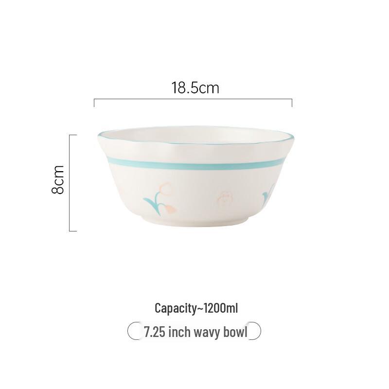

ZISIZ Cartoon Lily-of-the-Valley Rabbit Ceramic Handle Bowl