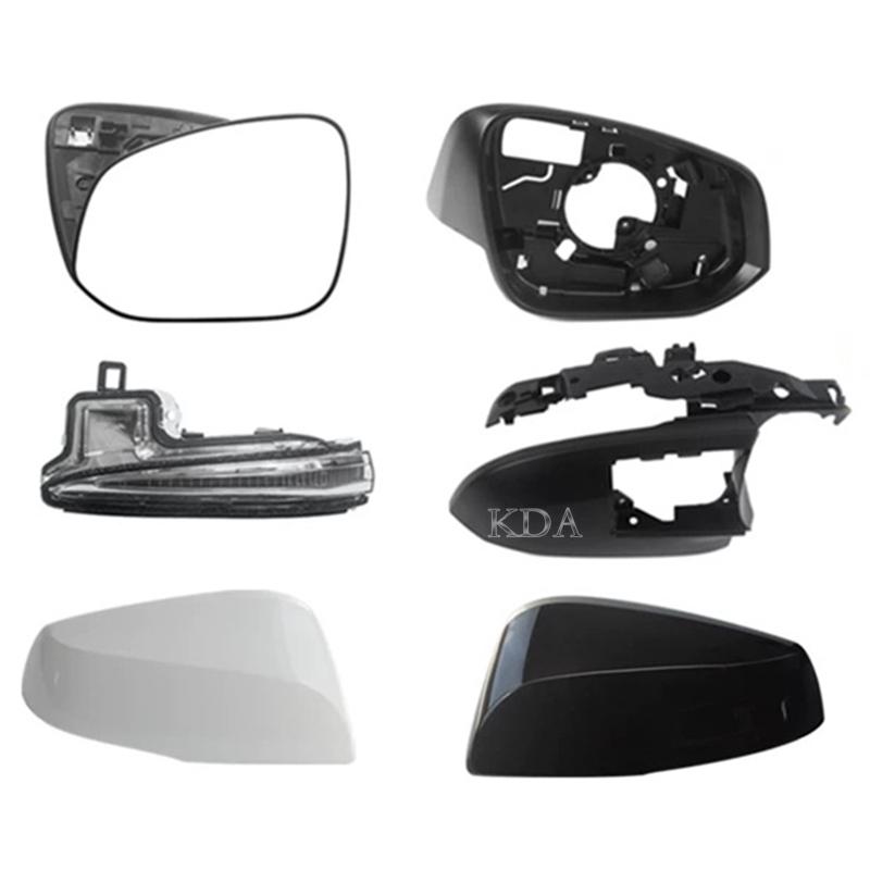 Auto Rear Heated Mirror Glass Cover Frame Turn Signal Light Bottom For Toyota RAV4 2024
