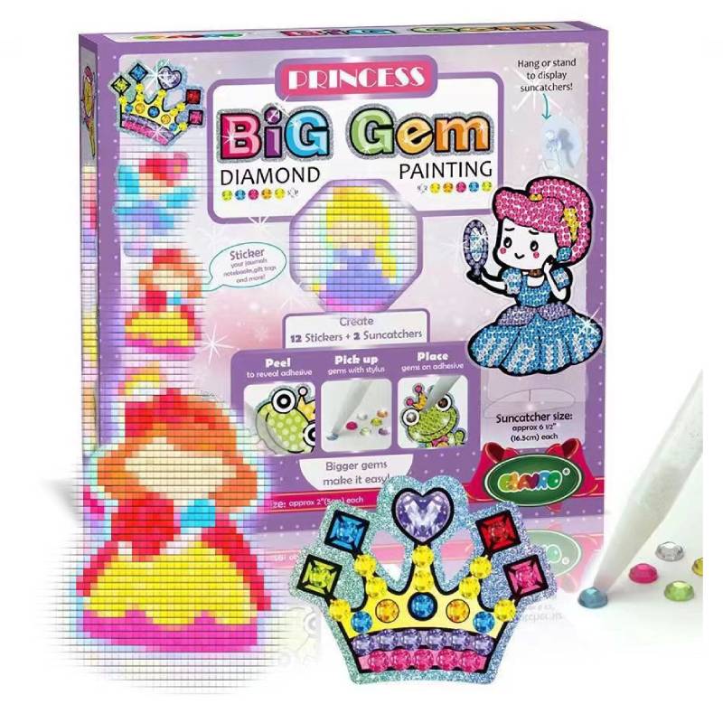 

Creativity Plastic Kid Diamond Painting Sticker Kit Gift Diy Early Toy Education Princess