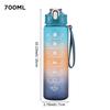 Gradient Straw Plastic Water Bottle Outdoor Sports Bottle 750ml Leakproof Portable Gym Water Jug